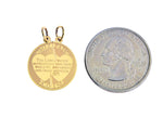 Lade das Bild in den Galerie-Viewer, 14k Yellow Gold Mizpah Coin 2 Piece Break Apart Pendant Charm
