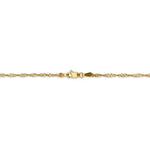 Afbeelding in Gallery-weergave laden, 14k Yellow Gold 1.70mm Singapore Twisted Bracelet Anklet Necklace Choker Pendant Chain
