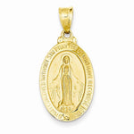 Cargar imagen en el visor de la galería, 14k Yellow Gold Blessed Virgin Mary Miraculous Medal Pendant Charm
