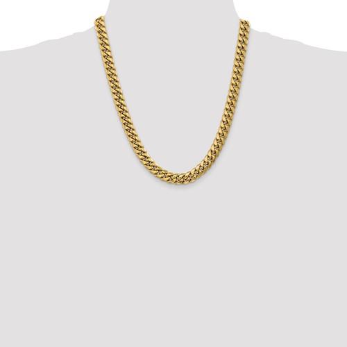 14k Yellow Gold 9.3mm Miami Cuban Link Bracelet Anklet Choker Necklace Pendant Chain