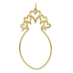 Load image into Gallery viewer, 10K Yellow Gold Hearts Charm Holder Pendant

