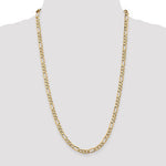 Indlæs billede til gallerivisning 14K Yellow Gold 5.25mm Flat Figaro Bracelet Anklet Choker Necklace Pendant Chain
