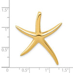 Load image into Gallery viewer, 14k Yellow Gold Starfish Chain Slide Large Pendant Charm
