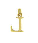 將圖片載入圖庫檢視器 14K Yellow Gold Uppercase Initial Letter L Block Alphabet Pendant Charm
