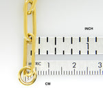 將圖片載入圖庫檢視器 14k Yellow Gold Paper Clip Link Split Chain with End Rings 20 inches for Necklace Anklet Bracelet for Push Clasp Lock Connector Bail Enhancer  Pendant Charm Hanger
