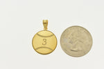 Carica l&#39;immagine nel visualizzatore di Gallery, 14k 10k Gold Sterling Silver Baseball Personalized Engraved Pendant
