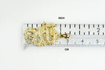 Lataa kuva Galleria-katseluun, 14k Yellow Gold Dragon 3D Pendant Charm
