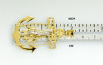 Carica l&#39;immagine nel visualizzatore di Gallery, 14k Gold Two Tone Mariners Cross Crucifix Pendant Charm - [cklinternational]
