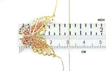 將圖片載入圖庫檢視器 14k Gold Tri Color Butterfly Necklace 18 inches
