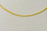 Lataa kuva Galleria-katseluun, Sterling Silver Gold Plated 1.5mm Spiga Wheat Necklace Pendant Chain Adjustable

