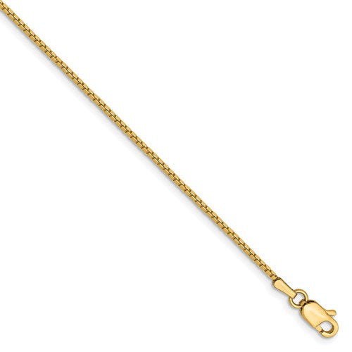 14K Yellow Gold 1.05mm Box Bracelet Anklet Necklace Choker Pendant Chain