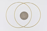 Afbeelding in Gallery-weergave laden, 14K Yellow Gold 72mm x 1.5mm Round Endless Hoop Earrings
