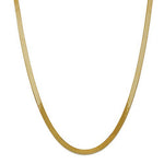 Carica l&#39;immagine nel visualizzatore di Gallery, 14k Yellow Gold 5mm Silky Herringbone Bracelet Anklet Choker Necklace Pendant Chain
