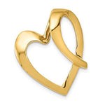 이미지를 갤러리 뷰어에 로드 , 14k Yellow Gold Floating Heart Chain Slide Pendant Charm
