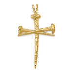 Load image into Gallery viewer, 14k Yellow Gold Cross Nail Pendant Charm
