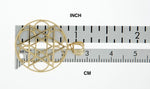 Φόρτωση εικόνας στο εργαλείο προβολής Συλλογής, 14k Yellow Gold Star of David Circle Pendant Charm
