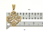 Ladda upp bild till gallerivisning, 14k Yellow Gold Celtic Knot Cross Pendant Charm

