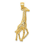 Ladda upp bild till gallerivisning, 14k Yellow Gold Giraffe Open Back Pendant Charm - [cklinternational]
