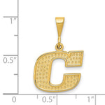 Carica l&#39;immagine nel visualizzatore di Gallery, 14K Yellow Gold Uppercase Initial Letter C Block Alphabet Pendant Charm

