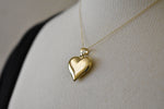 Load image into Gallery viewer, 14k Yellow Gold Puffy Heart 3D Hollow Pendant Charm - [cklinternational]
