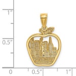 Load image into Gallery viewer, 14K Yellow Gold New York City Skyline NY Statue of Liberty Big Apple Pendant Charm

