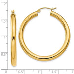 Ladda upp bild till gallerivisning, 14K Yellow Gold Classic Round Hoop Earrings 40mmx4mm

