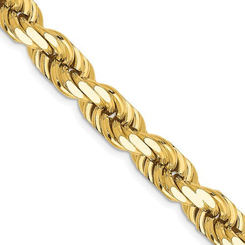 14k Yellow Gold 8mm Diamond Cut Rope Bracelet Anklet Choker Necklace Pendant Chain