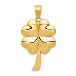 Carica l&#39;immagine nel visualizzatore di Gallery, 14k Yellow Gold Good Luck Four Leaf Clover Pendant Charm
