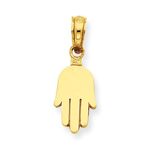 14k yellow gold hamsa hand of god extra small pendant charm
