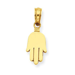 14k Yellow Gold Hamsa Hand of God Extra Small Pendant Charm