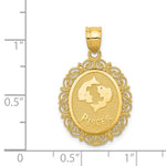 Load image into Gallery viewer, 14k Yellow Gold Pisces Zodiac Horoscope Oval Pendant Charm - [cklinternational]

