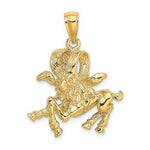 Afbeelding in Gallery-weergave laden, 14k Yellow Gold Aries Zodiac Horoscope Large Pendant Charm
