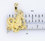 Carica l&#39;immagine nel visualizzatore di Gallery, 14k Yellow Gold Capricorn Zodiac Horoscope Large Pendant Charm
