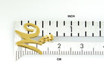 Kép betöltése a galériamegjelenítőbe: 14K Yellow Gold Script Initial Letter W Cursive Alphabet Pendant Charm
