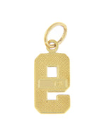 Load image into Gallery viewer, 14k Yellow Gold Number 9 Nine Pendant Charm
