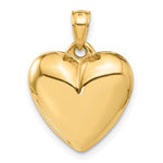 Lataa kuva Galleria-katseluun, 14k Yellow Gold Small Puffy Heart 3D Pendant Charm
