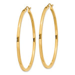 Lade das Bild in den Galerie-Viewer, 14K Yellow Gold 50mm Square Tube Round Hollow Hoop Earrings
