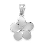 Load image into Gallery viewer, 14k White Gold Plumeria Flower Small Pendant Charm
