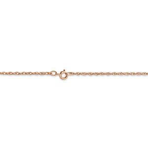 14k Rose Gold 1.15mm Cable Rope Necklace Pendant Chain