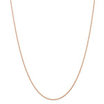Load image into Gallery viewer, 14k Rose Gold 1.15mm Cable Rope Necklace Pendant Chain
