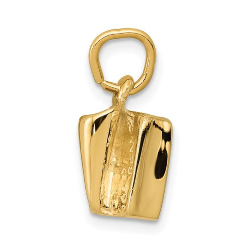 14k Yellow Gold Sardines in Can 3D Pendant Charm