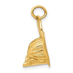Kép betöltése a galériamegjelenítőbe: 14k Yellow Gold Firefighter Fireman Firewoman Fire Helmet 3D Large Pendant Charm
