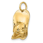 Kép betöltése a galériamegjelenítőbe: 14k Yellow Gold Firefighter Fireman Firewoman Fire Helmet 3D Large Pendant Charm
