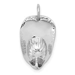 Load image into Gallery viewer, 14k White Gold Firefighter Fireman Firewoman Fire Helmet 3D Large Pendant Charm
