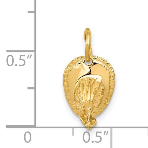 14k Yellow Gold Firefighter Fireman Firewoman Fire Helmet 3D Pendant Charm