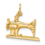 Carica l&#39;immagine nel visualizzatore di Gallery, 14k Yellow Gold Sewing Machine 3D Pendant Charm
