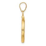 Afbeelding in Gallery-weergave laden, 14K Yellow Gold Holds 15mm Coins or U.S. 1 Dollar Type 2 Screw Top Coin Holder Bezel Pendant
