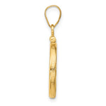 Load image into Gallery viewer, 14K Yellow Gold Holds 15.5mm Coins or Mexican 2.5 Pesos Screw Top Coin Holder Bezel Pendant
