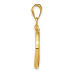 Load image into Gallery viewer, 14K Yellow Gold Holds 19mm Coins or Mexican 5 Pesos Screw Top Coin Holder Bezel Pendant
