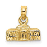 Afbeelding in Gallery-weergave laden, 14k Yellow Gold Washington DC White House 3D Pendant Charm
